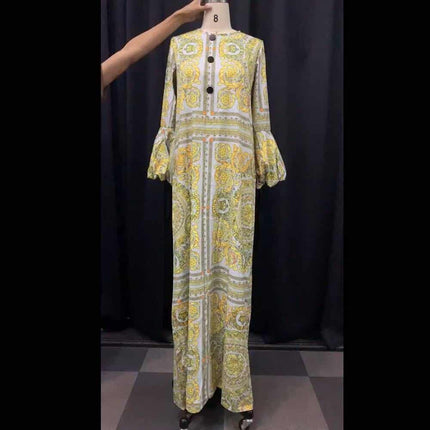 Women's African Long Sleeve Maxi Dress - wnkrs