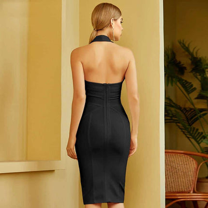 Women's Halter Bodycon Bandage Dress - Wnkrs