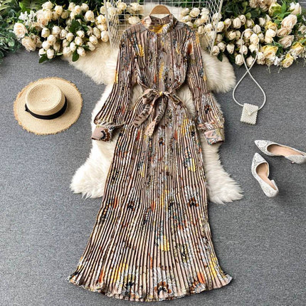 Women's Pleated Boho Dress - Wnkrs