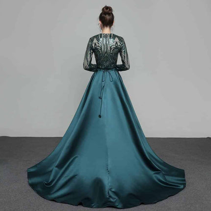 Women's Satin Evening Dress - Wnkrs
