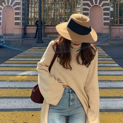 Women's Turtleneck Woolen Dress - Wnkrs