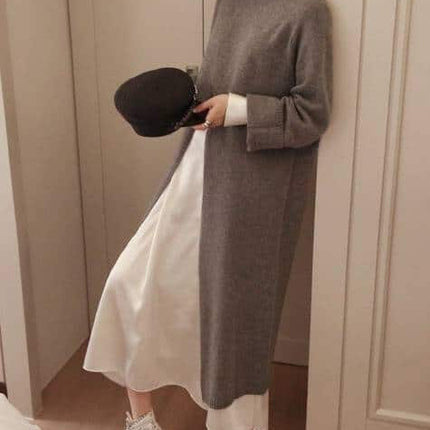 Women's Turtleneck Woolen Dress - Wnkrs