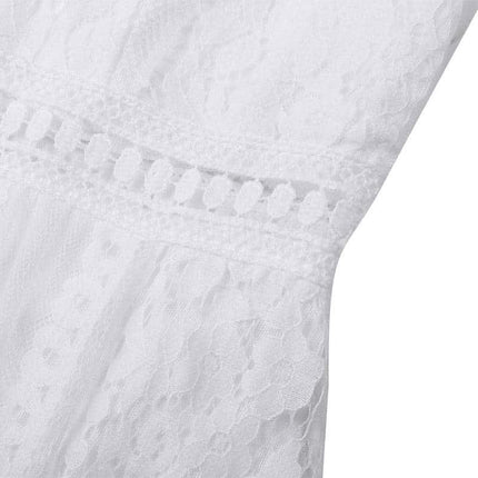 Women's White Lace Maxi Dress - Wnkrs