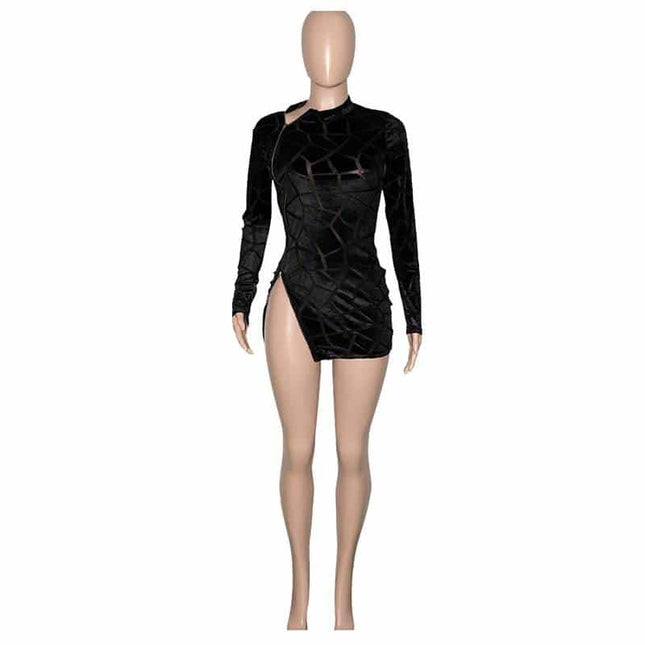 Women's Zipped Mini Dress - Wnkrs