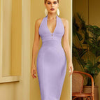 Vestido ajustado en violeta